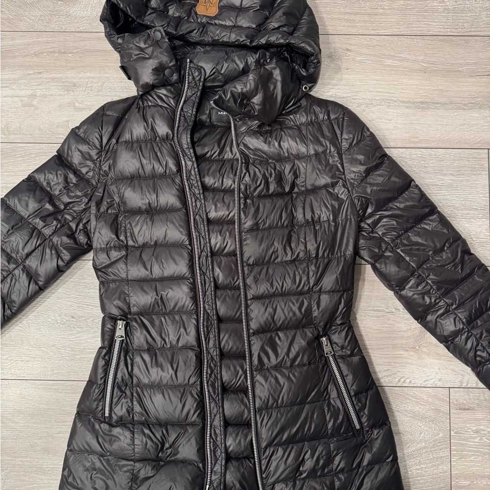 Mackage Women's Charcoal Puffer Jacket with Hood